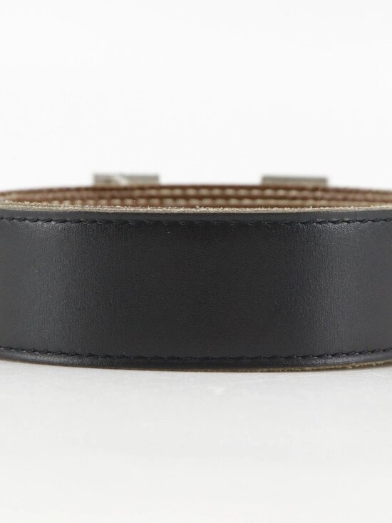 HERMES H belt 85 belt reversible Black / Brown Calfskin unisex main image 6